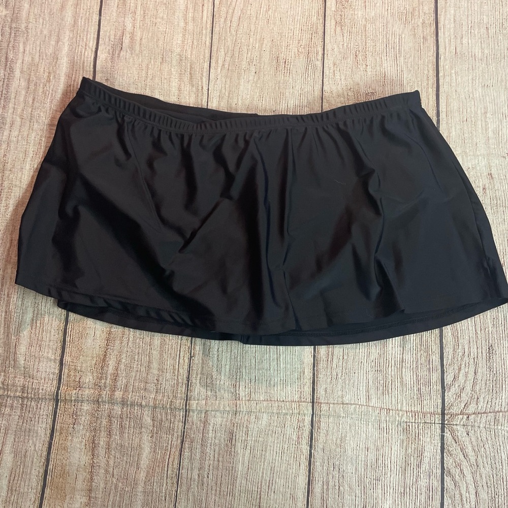 😍Apt. 9 Elastic Waist Black Swim Mini Skirt size 20